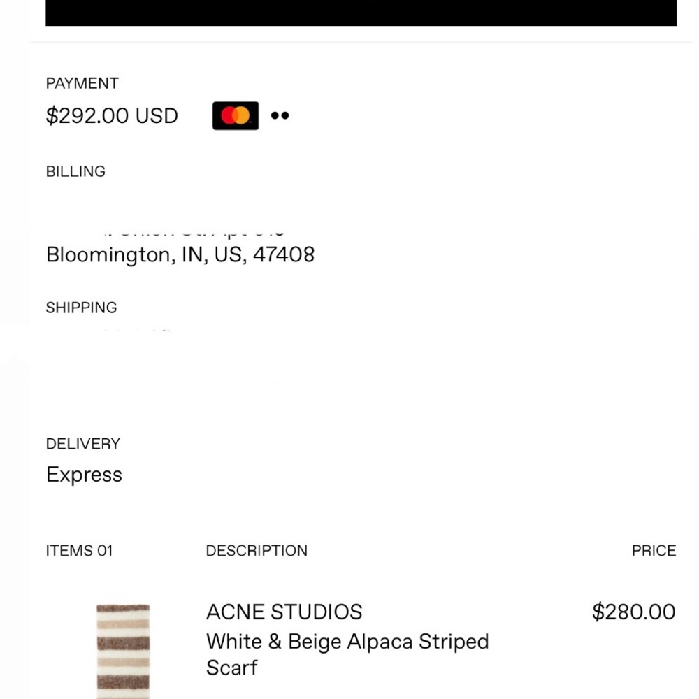 Acne Studios White & Beige Alpaca Striped Scarf - Picture 4 of 4
